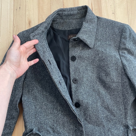 Apostrophe Paris Gray Wool Blend Blazer Jacket - Sz EU 38 (S) - Picture 5 of 16